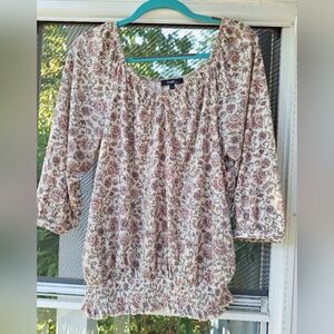 Angels L pink thistle design 3/4 sleeve